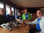 At The Thirsty Whale after Day 1 ride: Steve, Dale, Kev, Paul & Kem